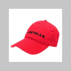 Airwalk červená šiltovka s vyšívaným logom so zapínaním na suchý zips, univerzálna veľkosť, materiál 100%bavlna